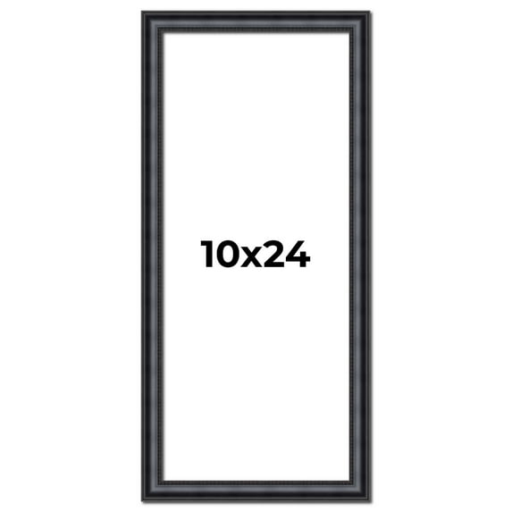 10x24 Frame Black Real Wood Picture Frame Width 1.25 inches | Interior Frame Depth 0.5 inches |