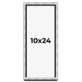 thumbnail image 1 of 10x24 Frame Brushed Silver Solid Wood Picture Frame | 0.75 Inch Moulding Width | Rabbet Depth 0.75, 1 of 5