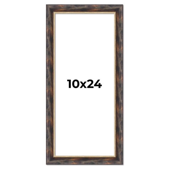10x24 Frame Gold Real Wood Picture Frame Width 1.5 inches | Interior Frame Depth 0.5 inches |