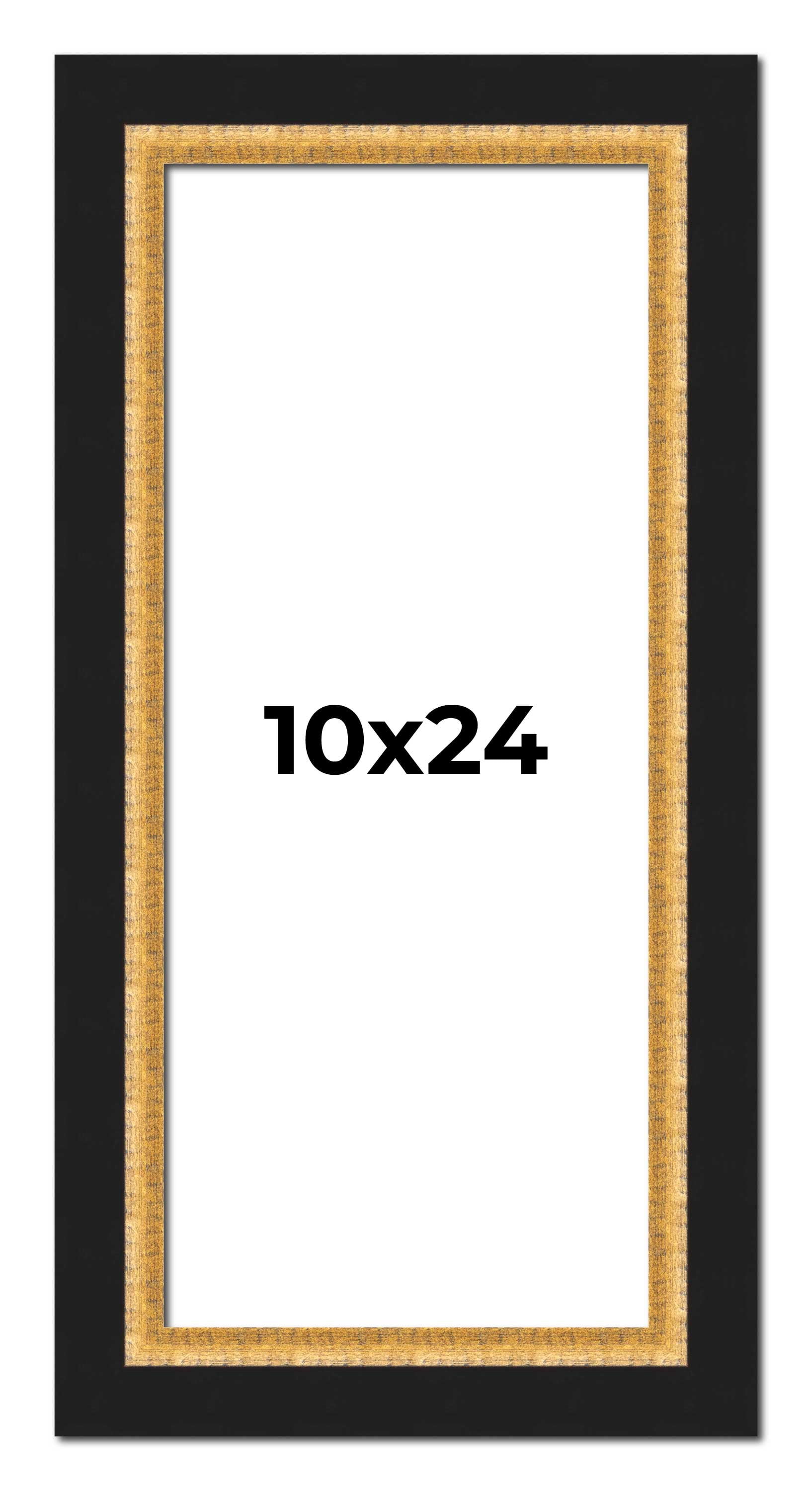 10x24 Frame Gold Real Wood Picture Frame Width 2.25 Inches | Interior ...