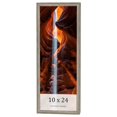 thumbnail image 1 of 10x24 Frame Grey Solid Wood Picture Frame Width 1 Inches | Interior Frame Depth 0.5 Inches |, 1 of 8