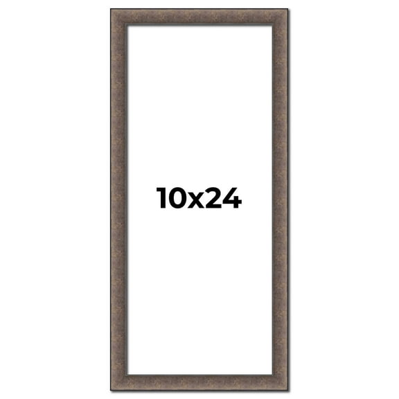 10x24 Frame Silver Real Wood Picture Frame Width 1.25 Inches | Interior Frame Depth 0.5 Inches |