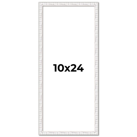 10x24 Frame White Real Wood Picture Frame Width 0.75 inches | Interior Frame Depth 0.5 inches |