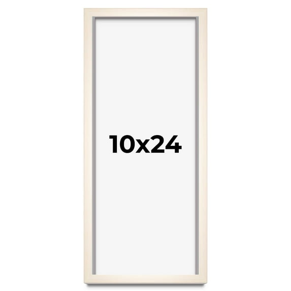 10x24 Frame White Wheat Solid Wood Picture Frame | Moulding Width 0.75 Inches | Interior Depth 0.5