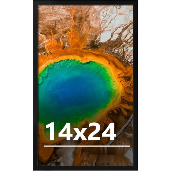 10x24 Picture Frame for Wall Display, 10x24 Black Picture Frame with Shatter Resistant Plexiglass, Stable and Sturdy 10 x 24 Poster Frame for Wall Display, Handpicked Gift Collection, 1 Pack
