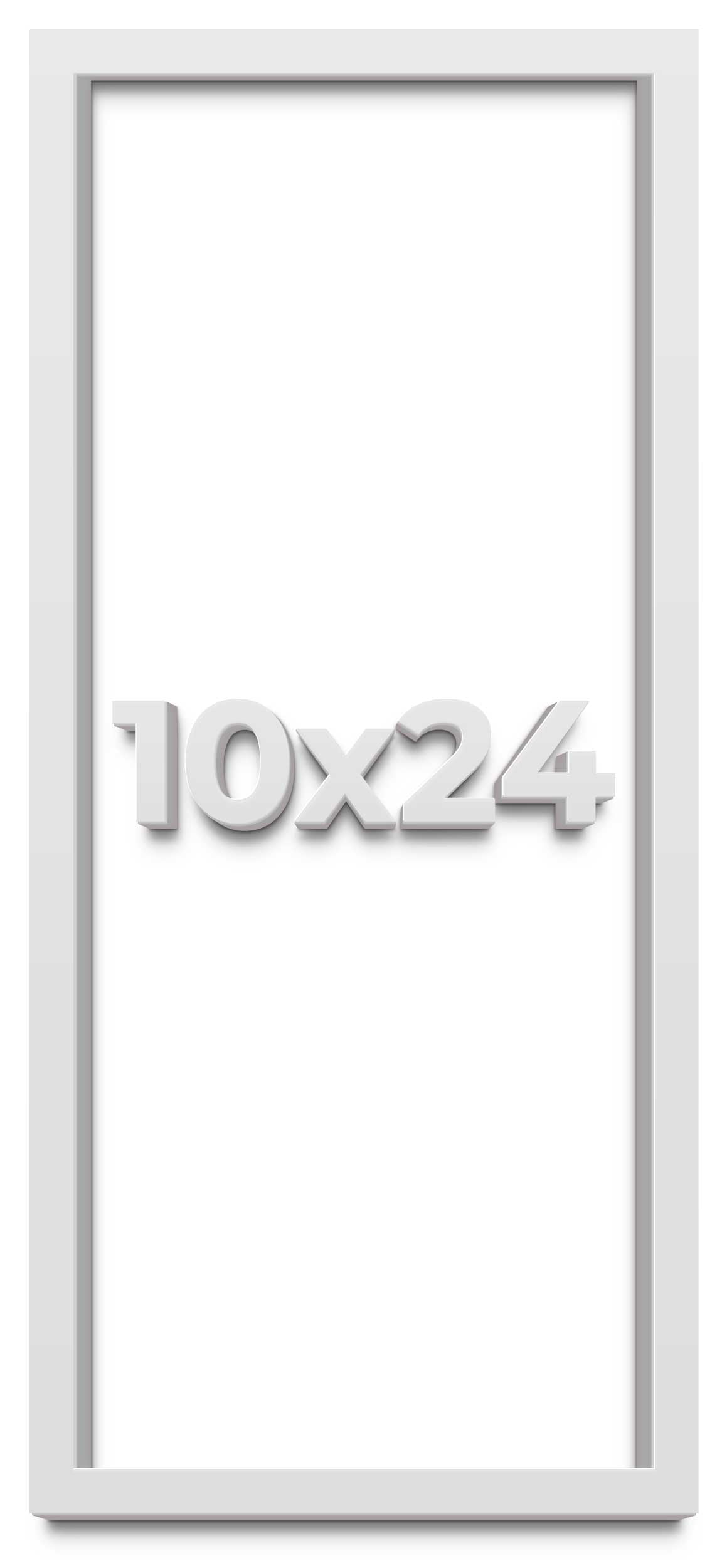 10x24 White Shadowbox Frame - Interior Size 10x24 by 1 Inches - Made to ...