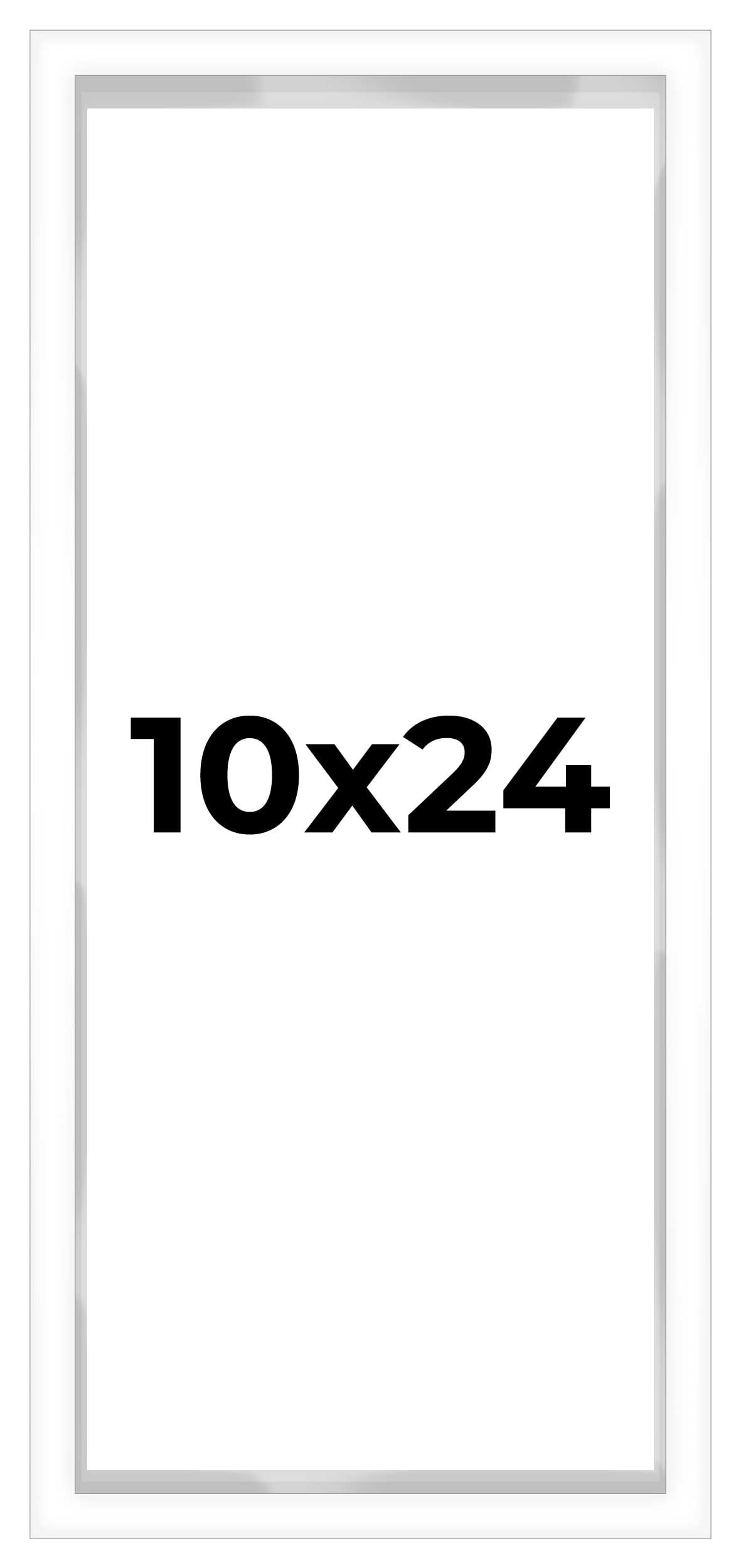 10x24 White Shadowbox Frame - Interior Size 10x24 by 1 Inches - Made to ...