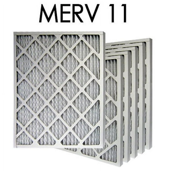 10x24x1 MERV 11 Pleated Air Filter 6PK | 9.5x23.5x.75 - Actual Size