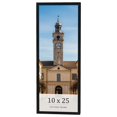 thumbnail image 1 of 10x25 Frame Black Charcoal Grey Wood Textured Picture Frame | 0.75 Inch Moulding Width | Gunmetal, 1 of 8