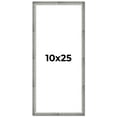 thumbnail image 1 of 10x25 Frame Silver Grey Distressed Solid Wood Picture Frame | 0.75 Inch Moulding Width | Interior, 1 of 8