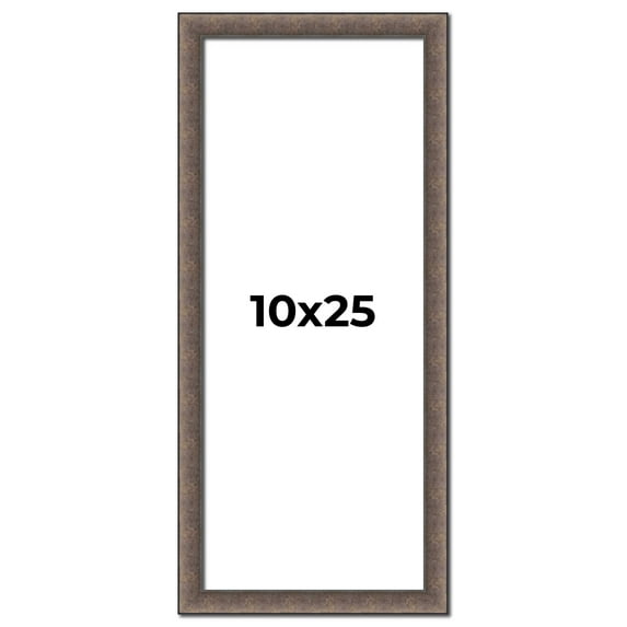 10x25 Frame Silver Real Wood Picture Frame Width 1.25 Inches | Interior Frame Depth 0.5 Inches |