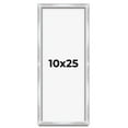 thumbnail image 1 of 10x25 Frame Silver Whitewashed Wood Grain Solid Wood Shadow Box | 0.75 Inch Moulding Width | 0.75, 1 of 8