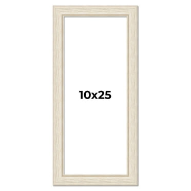 10x25 Frame White Real Wood Picture Frame Width 1.75 inches | Interior Frame Depth 0.5 inches |