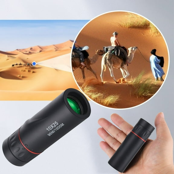 10x25 Monocular Telescope - 3.5 x 1.2in, 10X Magnification BAK4 Lens with IPX5 Waterproof for Bird Watching, Hunting & Travel