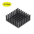 thumbnail image 1 of 10x25x25mm Black Aluminum Heatsink Thermal Adhesive Cooler for Cooling 3D Printers 10Pcs, 1 of 5