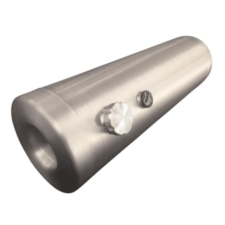 10x26 End Fill Spun Aluminum Gas Tank w/Site Gauge - 1/4 NPT