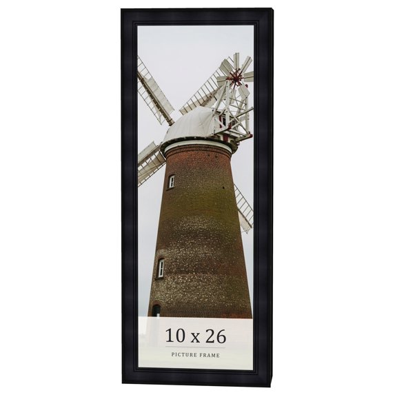 10x26 Frame Black Passaggi Solid Wood Picture Frame Width 1.5 Inches | Interior Depth 0.5 Inches |