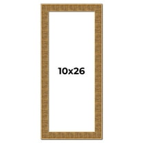 10x26 Frame Black and Gold Distressed Solid Wood Sonoma Picture Frame | 1.625 Inch Moulding Width |