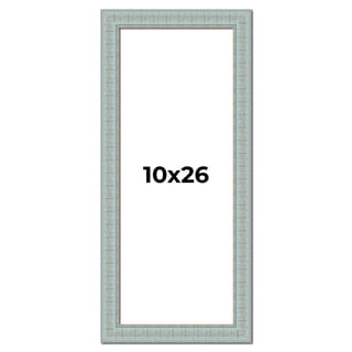10x26 Frame Blue Teal Distressed Solid Wood Picture Frame | 1.625 Inch Moulding Width | Sonoma Blue