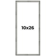 thumbnail image 1 of 10x26 Frame Silver Grey Distressed Solid Wood Picture Frame | 0.75 Inch Moulding Width | Interior, 1 of 8