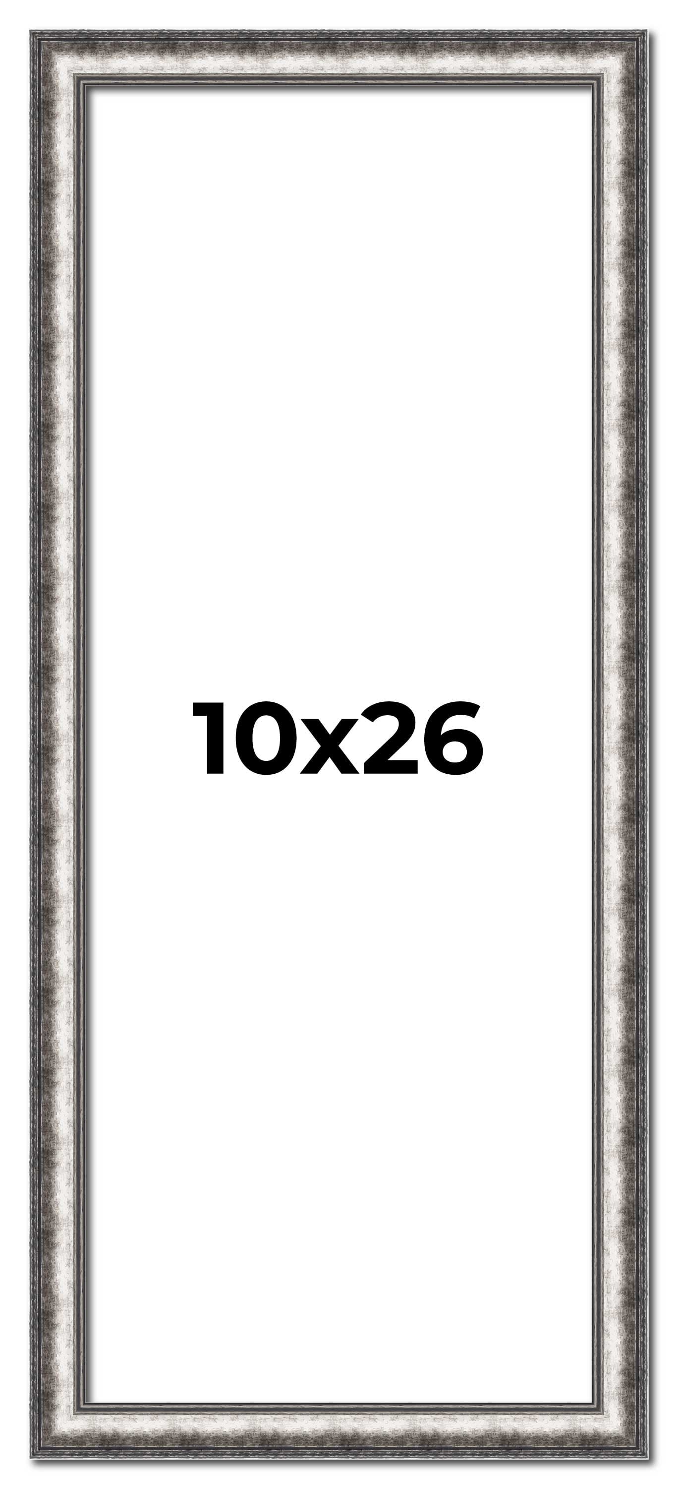 10x26 Frame Silver Real Wood Picture Frame Width 1.125 Inches ...