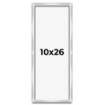 thumbnail image 1 of 10x26 Frame Silver Whitewashed Wood Grain Solid Wood Shadow Box | 0.75 Inch Moulding Width | 0.75, 1 of 8