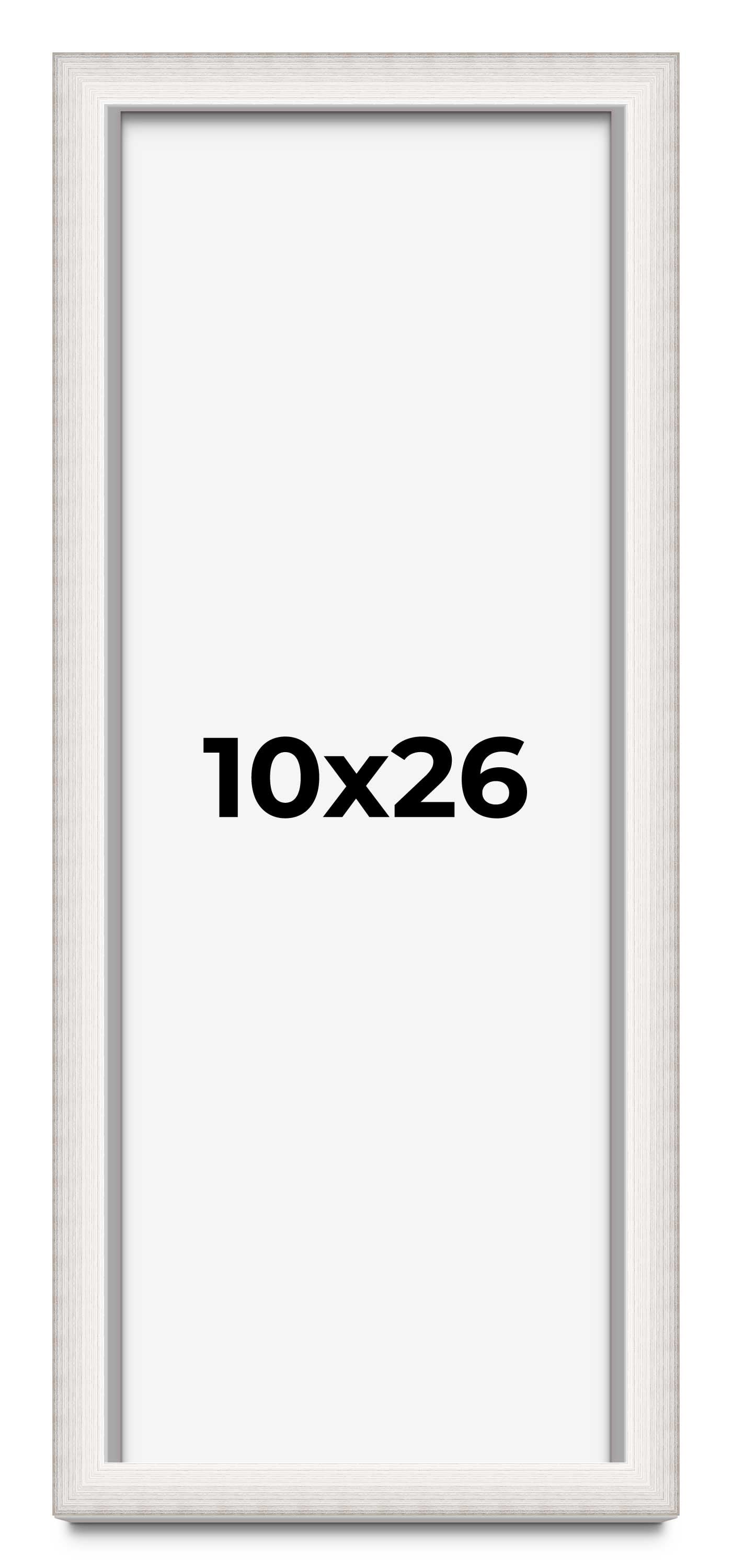 10x26 Shadow Box Silver Brushed Striped Display Frame | 1.625 Inches ...
