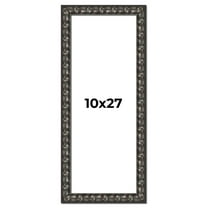 10x27 Frame Black-Brown Medieval Solid Wood Picture Frame | 1.5 Inch Moulding Width | Gotham