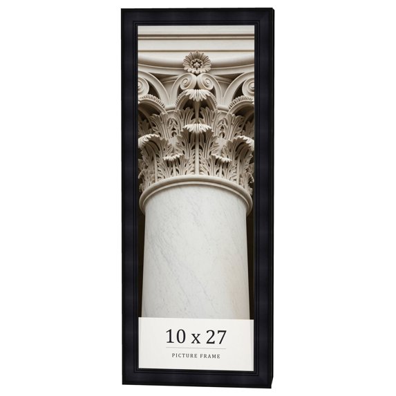 10x27 Frame Black Passaggi Solid Wood Picture Frame Width 1.5 Inches | Interior Depth 0.5 Inches |