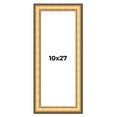 thumbnail image 1 of 10x27 Frame Gold Plein Aire Solid Wood Picture Frame Width 2 Inches | Interior Frame Depth 0.5, 1 of 8