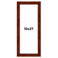 thumbnail image 1 of 10x27 Walnut Brown Veneer Real Wood Picture Frame Width 1.75 inches | Interior Frame Depth 0.5, 1 of 8