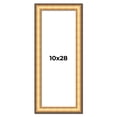 thumbnail image 1 of 10x28 Frame Gold Plein Aire Solid Wood Picture Frame Width 2 Inches | Interior Frame Depth 0.5, 1 of 8