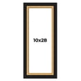 thumbnail image 1 of 10x28 Frame Gold Real Wood Picture Frame Width 2.25 Inches | Interior Frame Depth 0.5 Inches |, 1 of 8