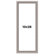 10x28 Frame Grey Real Wood Picture Frame Width 1.25 inches | Interior Frame Depth 0.5 inches | Hans