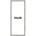 thumbnail image 1 of 10x28 Frame Silver Grey Distressed Solid Wood Picture Frame | 0.75 Inch Moulding Width | Interior, 1 of 8