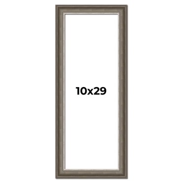 10x29 Frame Brown Solid Wood Picture Frame | 1.75 Inch Moulding Width | Austin Frame Complete with