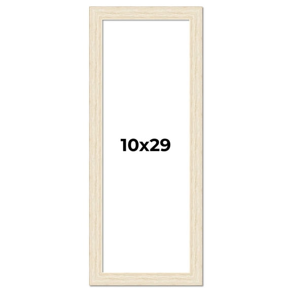 10x29 Frame White Real Wood Picture Frame Width 1.5 inches | Interior Frame Depth 0.5 inches | Barn