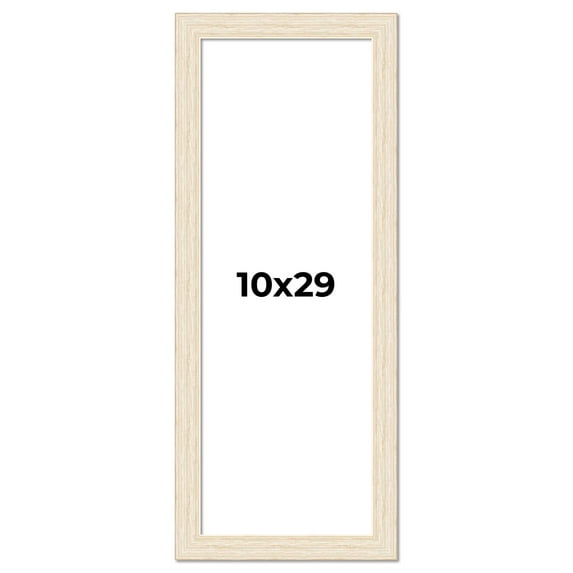 10x29 Frame White Real Wood Picture Frame Width 1.5 inches | Interior Frame Depth 0.5 inches | Barn