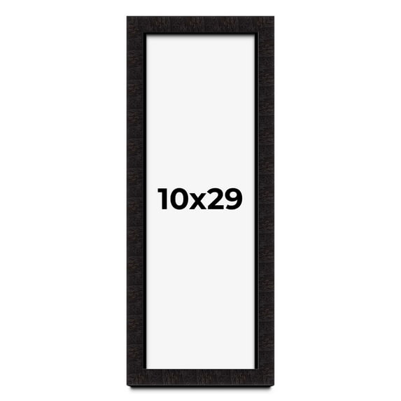 10x29 Shadow Box Black Solid Wood Display Picture Frame | 1 Inch Rabbet Depth | | 1.375 Inch