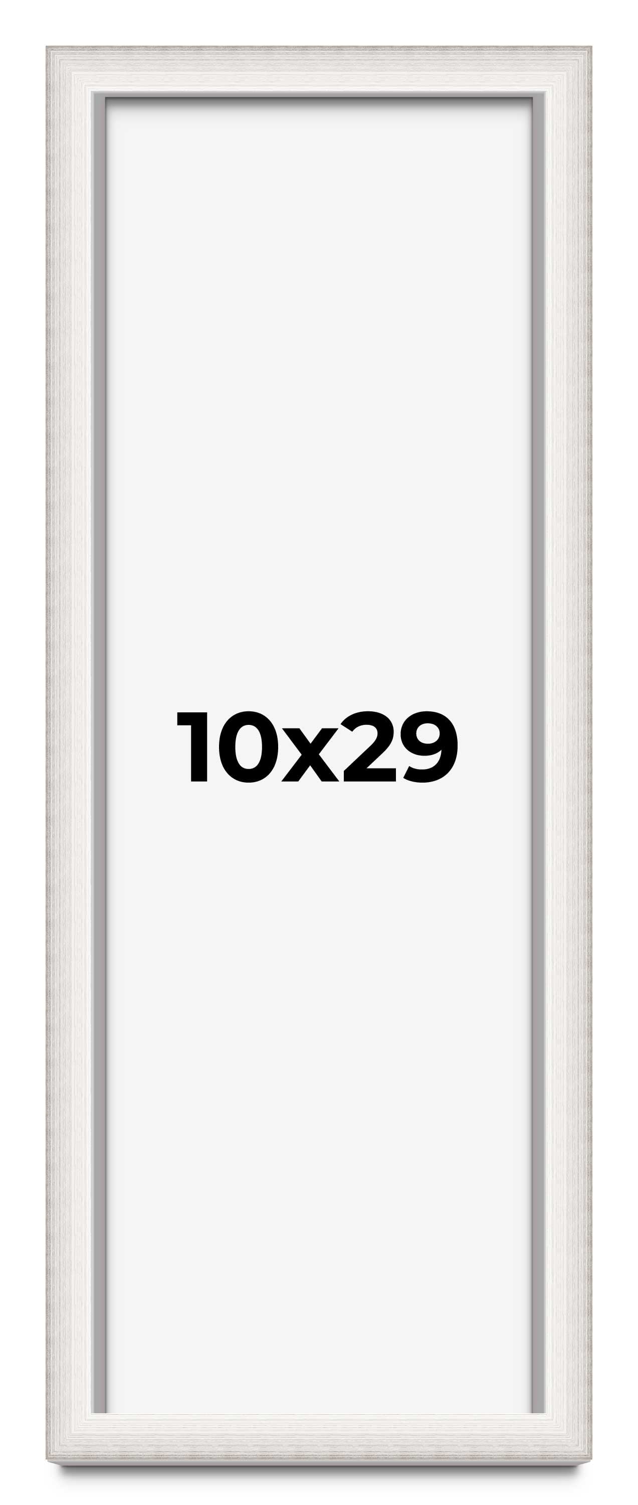 10x29 Shadow Box Silver Brushed Striped Display Frame | 1.625 Inches ...