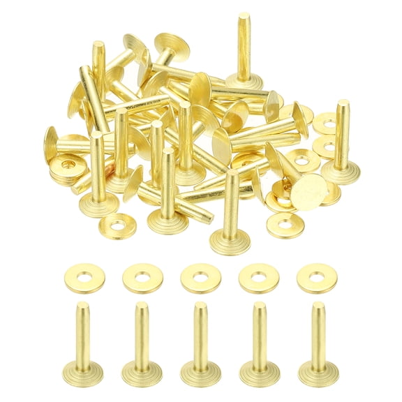10x3.3x19mm Studs for Clothing, 100 Sets Spikes for Clothes Studs and Spikes Leather Rivets Burrs Brass Fastener Metal Screw Posts for Leather Jacket Crafting Crafts Fabric