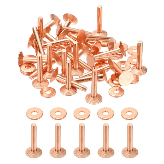 10x3.3x19mm Studs for Clothing, 24 Sets Spikes for Clothes Studs and Spikes Leather Rivets Burrs Copper Fastener Metal Screw Posts for Leather Jacket Crafting Crafts Fabric