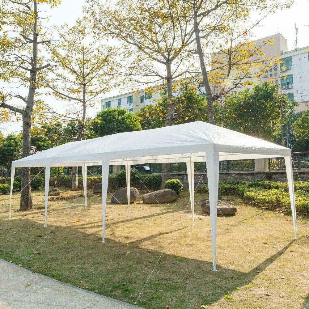 10x30' Canopy Tent Outdoor Gazebo with 5 Removable Sidewalls, Easy up Heavy Duty Tent Waterproof for Outdoor Wedding Party, White