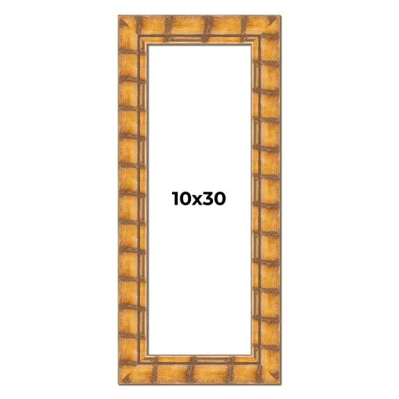 10x30 Frame Beige Real Wood Picture Frame Width 3 inches | Interior Frame Depth 0.5 inches |