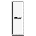 thumbnail image 1 of 10x30 Frame Brushed Silver Solid Wood Picture Frame | 0.75 Inch Moulding Width | Rabbet Depth 0.75, 1 of 5