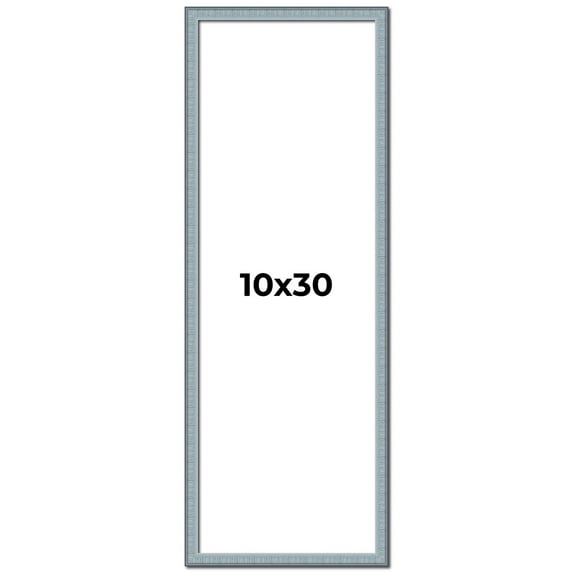 10x30 Frame Rustic Sky Blue Solid Wood Picture Frame | 0.75 Inch Moulding Width |Includes UV