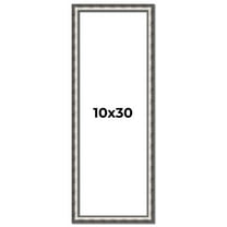 10x30 Frame Silver Real Wood Picture Frame Width 1.125 Inches | Interior Frame Depth 0.5 Inches |