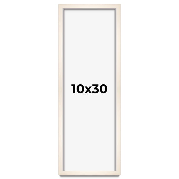 10x30 Frame White Wheat Solid Wood Picture Frame | Moulding Width 0.75 Inches | Interior Depth 0.5