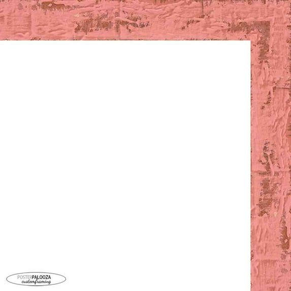 10x30 Shabby Chic Pink Picture Frame - UV Acrylic, Foam Board Backing, Hanging Hardware