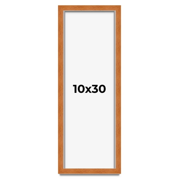 10x30 Shadow Box Frame Brown | 0.875 Inches Deep Real Wood Contemporary Shadowbox Display Frame |